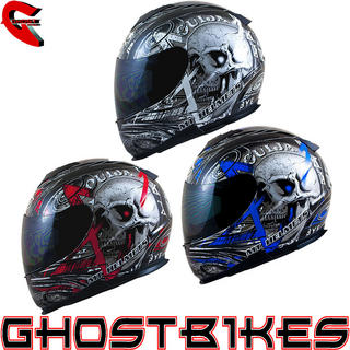 View Item MT Thunder Lightning Skull Motorcycle Helmet