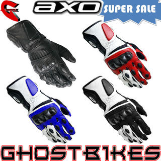 View Item Axo KR8 Leather Motorcycle Gloves