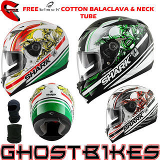 View Item Shark S700-S Circus Motorcycle Helmet + FREE Balaclava + Neck Tube