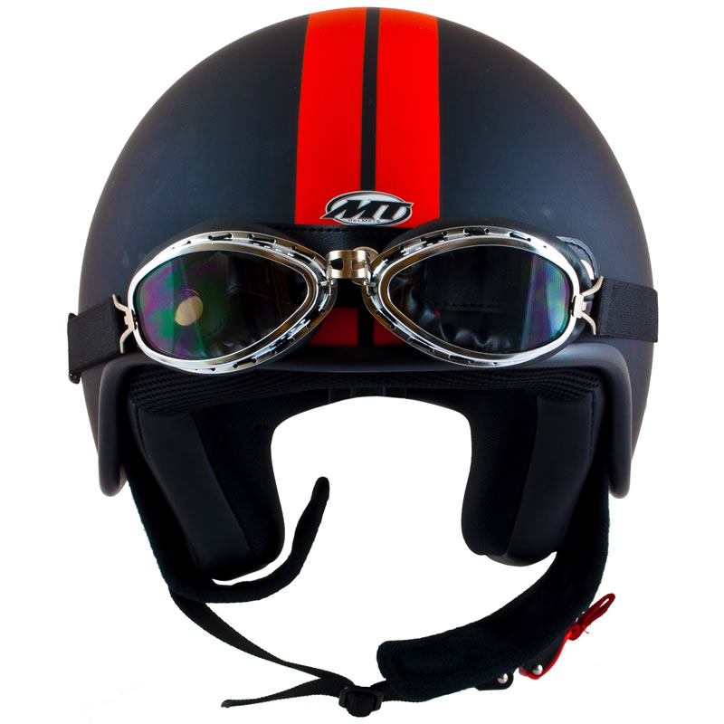 MT CUSTOM RIDER OPEN FACE SCOOTER MOTORCYCLE CLASSIC CRUSIER HELMET FREE GOGGLES eBay