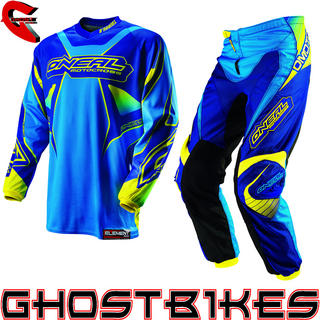 View Item Oneal Element Kids 2013 Racewear Blue-Yellow Motocross Kit