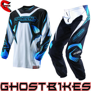 View Item Oneal Element Kids 2013 Racewear White-Blue Motocross Kit