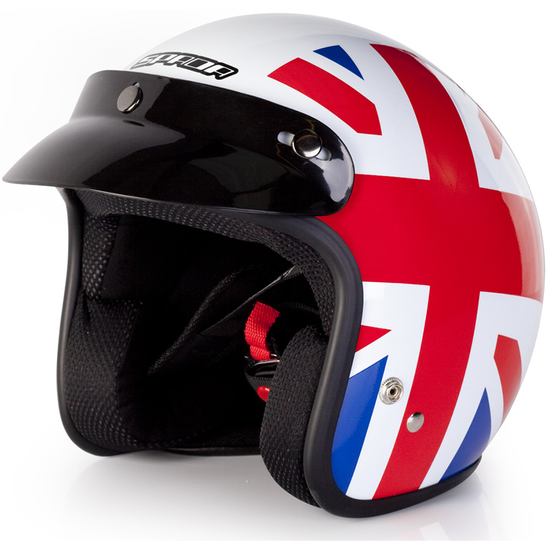 SPADA BRIT OPEN FACE MOTORCYCLE MOTORBIKE SCOOTER UNION JACK