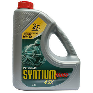 View Item Petronas Syntium Moto 4SX 4 Stroke Oil 10W-40 4 Litre
