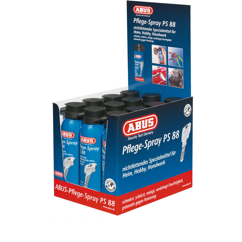 ABUS PS88 LOCK LUBRICANT PFLEGE SPRAY PADLOCK KEYHOLE CLEANER PROTECTION 125ML eBay