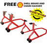 View Item Biketek Front and Rear Paddock Stand + FREE Shell Brake Cleaner
