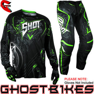 View Item Shot 2013 Contact Lord Jersey and Pants Motocross Kit Black Green