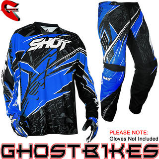 View Item Shot 2013 Devo Motion Jersey and Pants Motocross Kit Blue