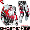 View Item Shot 2013 Flexor Impact Jersey and Pants Motocross Kit White Red