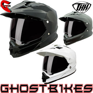 View Item THH TX-26 Plain Dual Sport Motocross Helmet