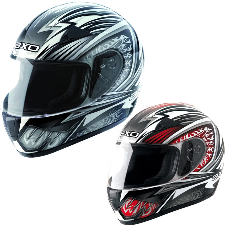 AXO STEALTH 2 WARRIOR FULL FACE MOTORCYCLE BIKE SCOOTER CRASH HELMET GHOSTBIKES