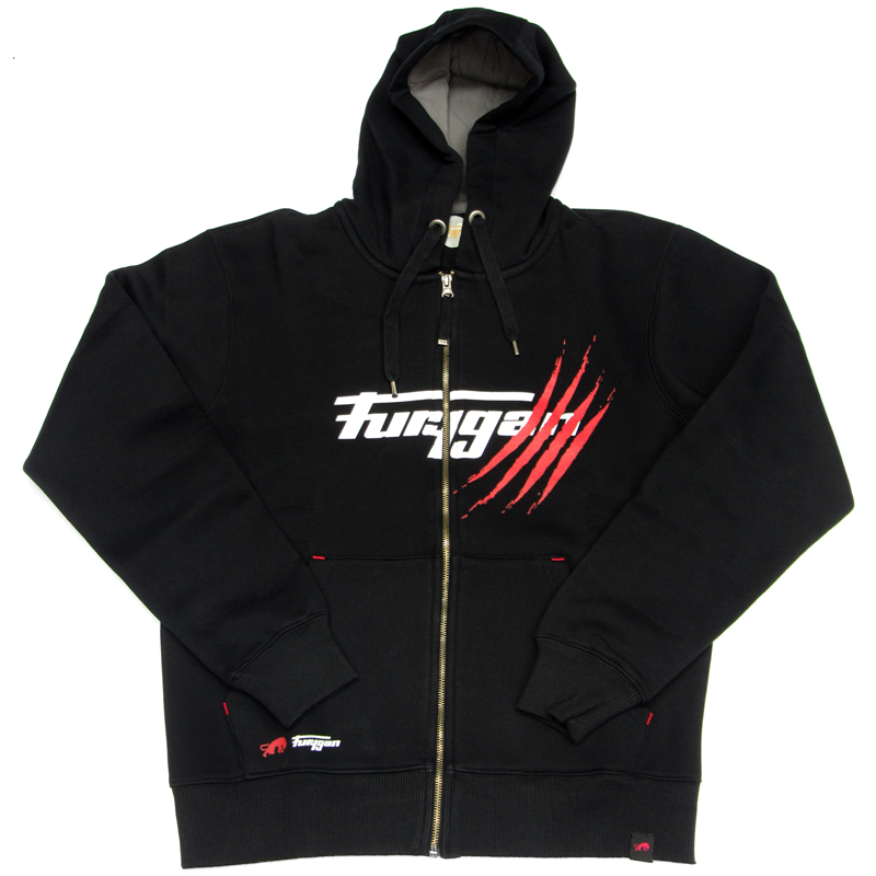 FURYGAN SWEAT CLAW COTTON HOODED TOP ZIP FRONT MOTORCYCLE MOTORBIKE