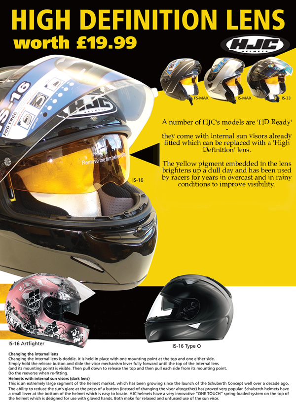 HJC HJV5 SUN SHIELD VISOR HIGH DEFINITION HD LENS eBay