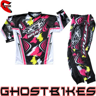 View Item Wulfsport 2013 Stratos Cub Pink Junior Motocross Kit