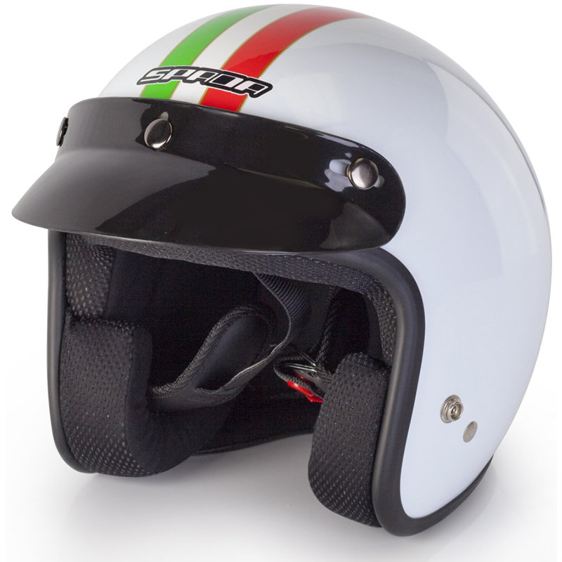 SPADA OPEN FACE SCOOTER CITY MOPED MOTORBIKE MOTORCYCLE ROAD CRASH