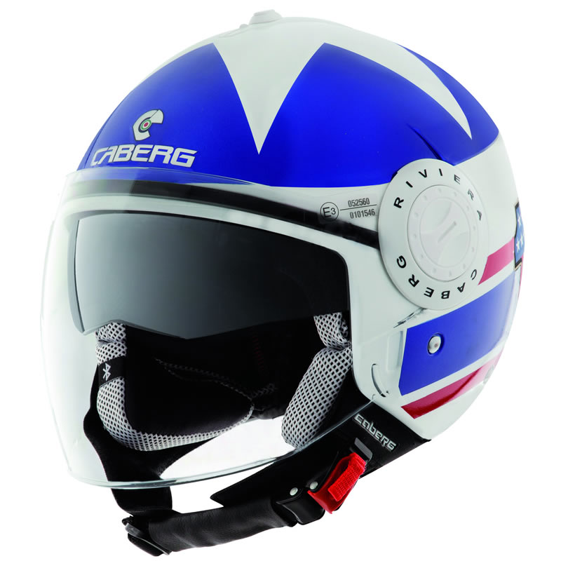 CABERG RIVIERA V3+ DEMI JET OPEN FACE MOTORCYCLE MOPED SCOOTER CRASH