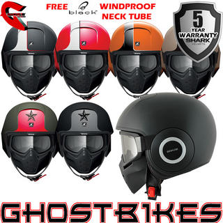 View Item Shark Raw Blank Motorcycle Helmet + FREE NECK TUBE