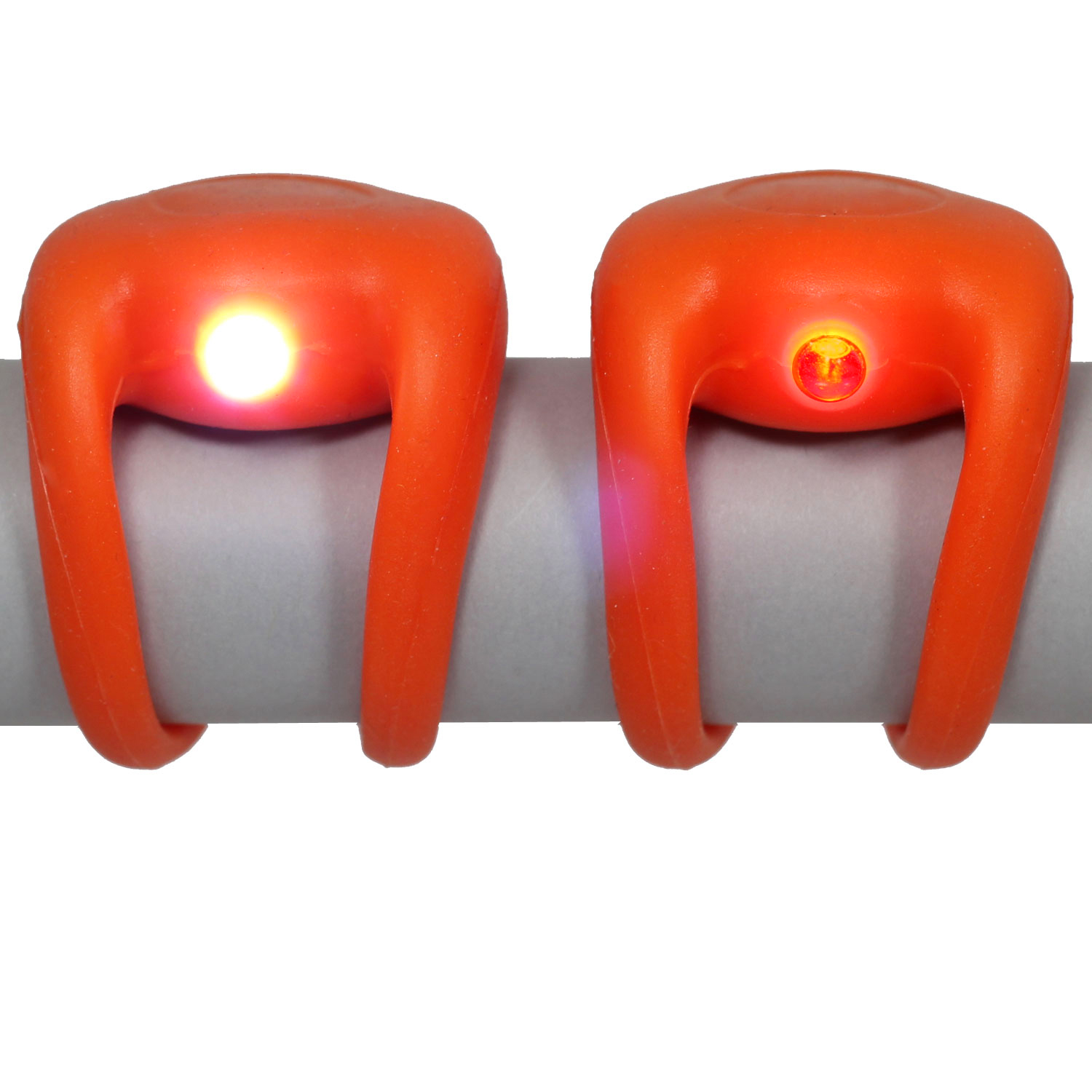 Rubber Wrap Around Cycle Lights LED Silicone Set Pair Front Rear