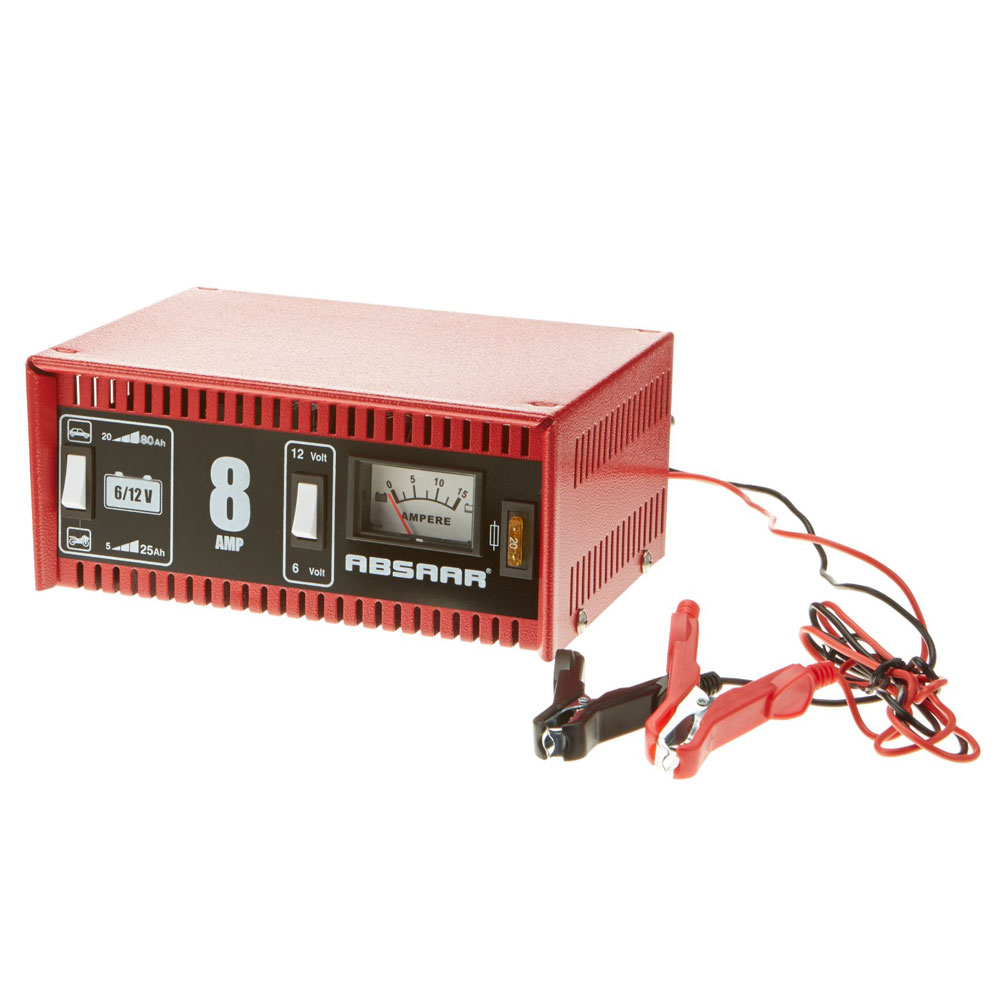 Absaar 8 Amp 6v And 12v Manual Battery Charger Car Motorcycle Bike 
