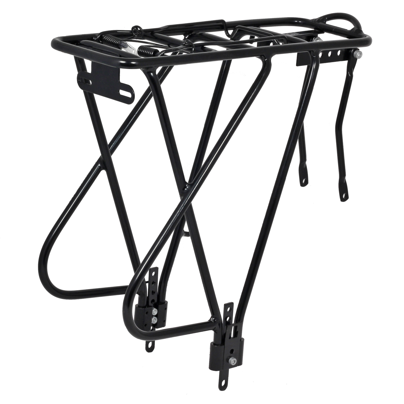 Black Alloy Cycle Pannier Rack Bike Bag Carrier Luggage Bracket Holder Bicycle eBay