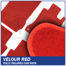 View Item Audi R8 07> Velour Red Tailored Car Mats