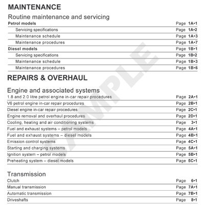 haynes manuals online ford mondeo