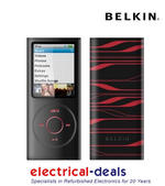 View Item Belkin iPod Nano 4G Silicon Sleeve Cover Black and Red