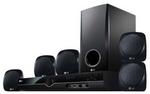 View Item LG HT356SD 5.1 DVD HOME CINEMA SYSTEM dolby Prologic II Black With ShelfSpeakers