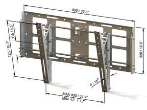 Raw International PT1 Large 37'' to 55'' Tilt Wall Bracket  Preview