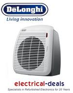 View Item DeLonghi Vertical Young HVY1030 Upright Fan Heater 2kW. 2 Heating Presets. White