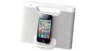 View Item SONY RDP-M7iP Portable Speaker Dock with Apple Cradle. 2W + 2W Output. White.