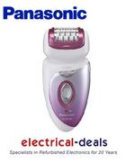 View Item Panasonic ES-WD94 Wet/Dry Epilator Cordless Use up to 40Mins 4 Heads White/Pink