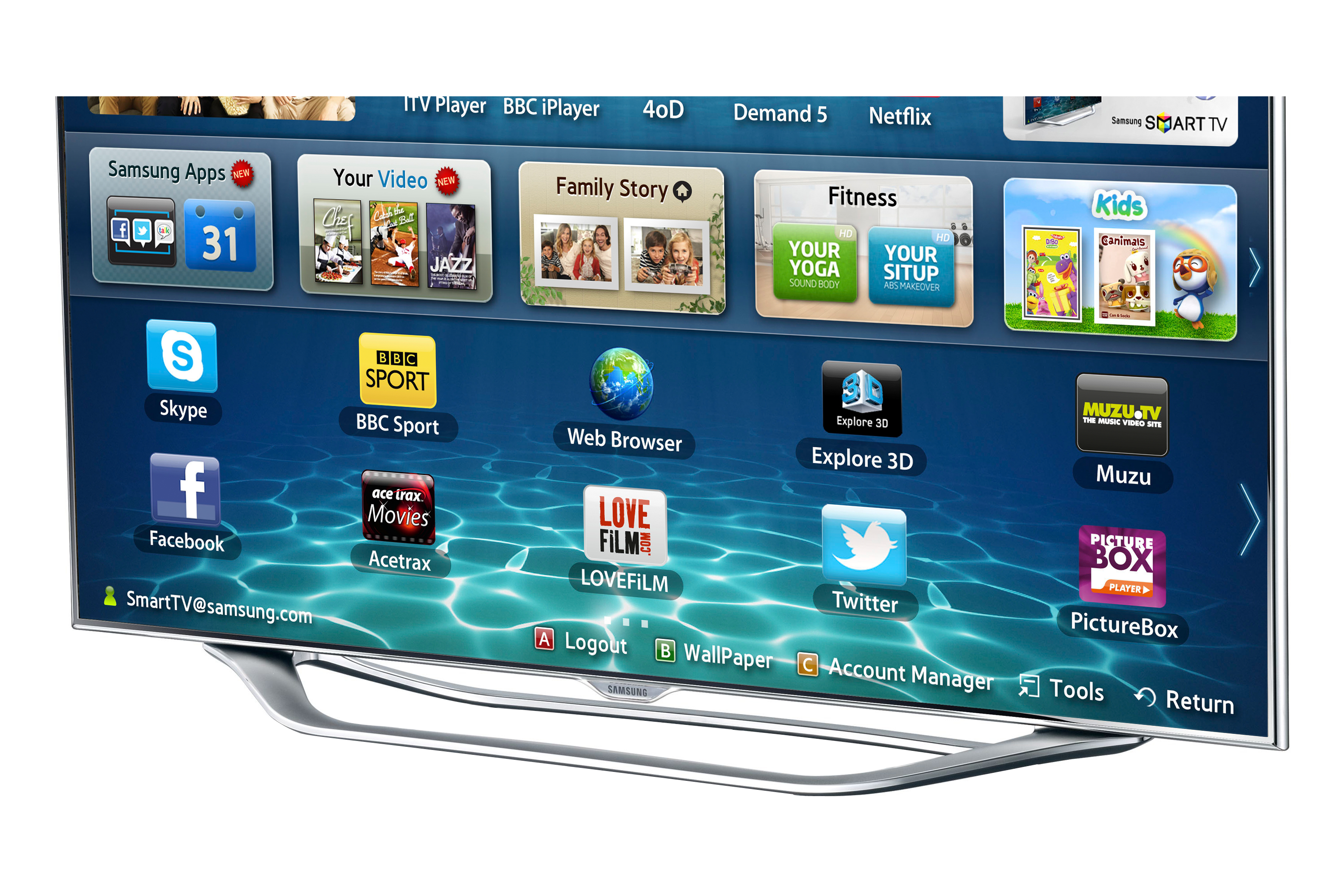 Samsung UE55ES8000 55" Series 8 SMART Active 3D Slim LED TV Full HD ...