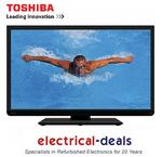View Item Toshiba 40L1333B 40" LED Backlit TV. Full HD 1080p with Built-in Freeview & USB