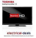 View Item TOSHIBA 40L1353B 40" LED Backlit TV. Full 1080p HD with Freeview HD, HDMI & USB