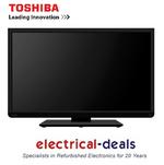 View Item Toshiba 32W1333B 32" HD Ready LED Backlit TV. Built-in Freeview & USB Playback
