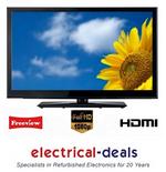 View Item Electrotec LE-32GE11E 32" LED Edge-lit LCD TV. HD Ready 720p. Built-in Freeview.