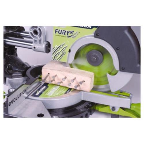 Mitre Saw Evolution Fury 3 Multipurpose 210mm Sliding 230v 1400W Dust