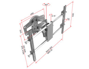 Raw International OPSA2 37 Inch to 55 Inch Canilver Television Wall Mount  Preview