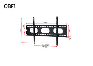 Raw international OBF1 37" to 55" Flat VESA TV Wall Mount  Preview