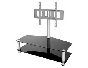 Raw International GS3 32 Inch to 42 Inch Television Glass Stand Black Preview