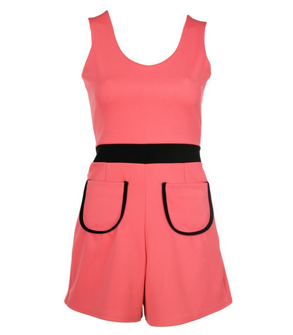 coral playsuit