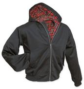 View Item Hooded Hoody Harrington Jacket King George BLACK sz L