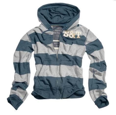 New Surplus Raw Vintage Stripe Hoody Zipper Grey Preview