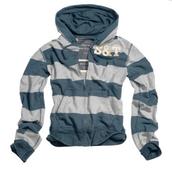 View Item New Surplus Raw Vintage Stripe Hoody Zipper Grey