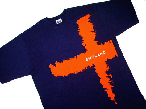 New DMC ENGLAND St. George Cross T Shirt Navy Blue  L Preview