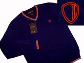 View Item NEW Ben Sherman Mod V Neck Jumper NAVY BLUE