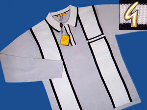 New Retro GABICCI Long Sleeve Panels Mod Knit GREY Preview