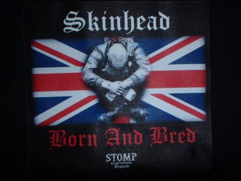 New Stomp Skinhead Born & Bred T Shirt BLACK Preview