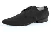 View Item Retro 60's Mod Winklepicker Gibson Shoe Black Suede 